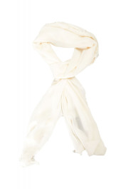 Roberto Cavalli Women's Ivory 100% Silk Embellished Scarf