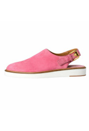 Versace Men's Pink Suede Leather Slingback Sandals Shoes: Picture 2