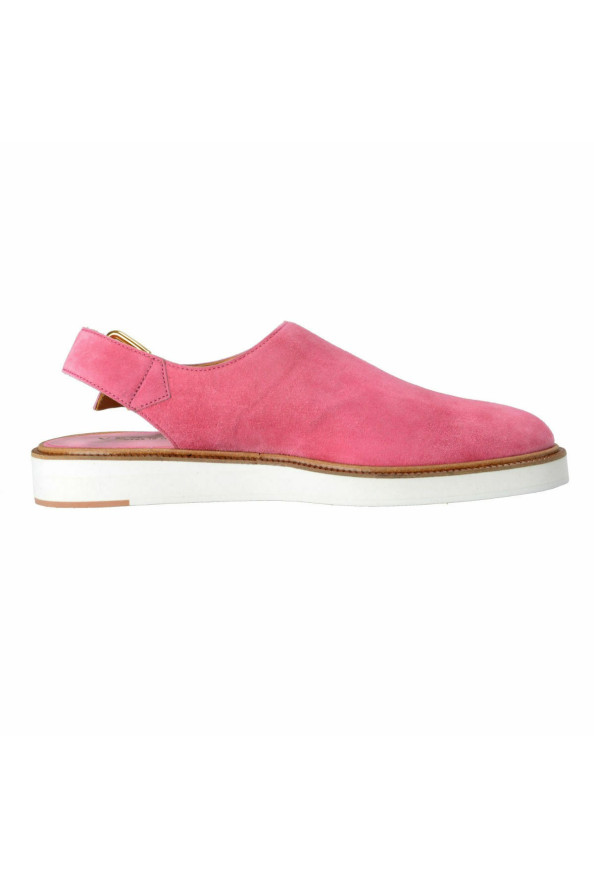 Versace Men's Pink Suede Leather Slingback Sandals Shoes: Picture 4