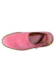Versace Men's Pink Suede Leather Slingback Sandals Shoes: Picture 9