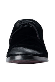 Dolce & Gabbana Men's Black Velour Leather Oxfords Dress Shoes: Picture 5