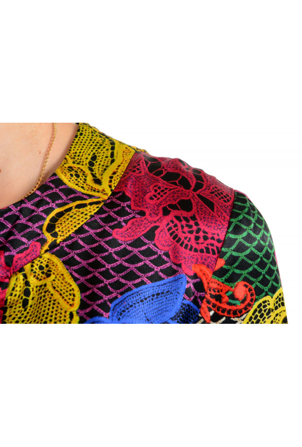Just Cavalli Women's Multi-Color 100% Silk Floral Print Shift Dress : Picture 4