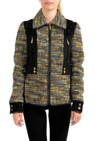 Just Cavalli Women's Multi-Color Wool Full Zip Jacket