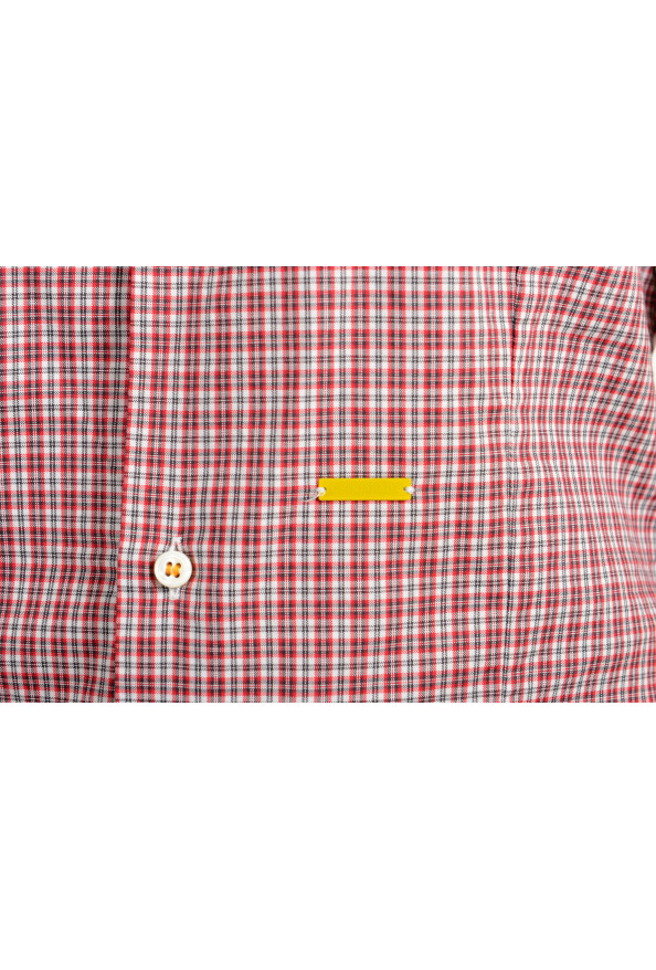 Dsquared2 Women's Plaid Multi-Color Short Sleeve Button Down Shirt: Picture 5