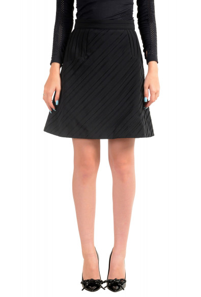 Just Cavalli Women's Black Textured A-Line Mini Skirt 