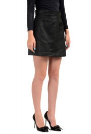 Just Cavalli Women's Black Textured A-Line Mini Skirt: Picture 2