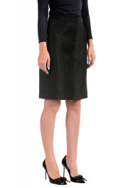 Just Cavalli Women's Black Textured Straight Pencil Skirt: Picture 2