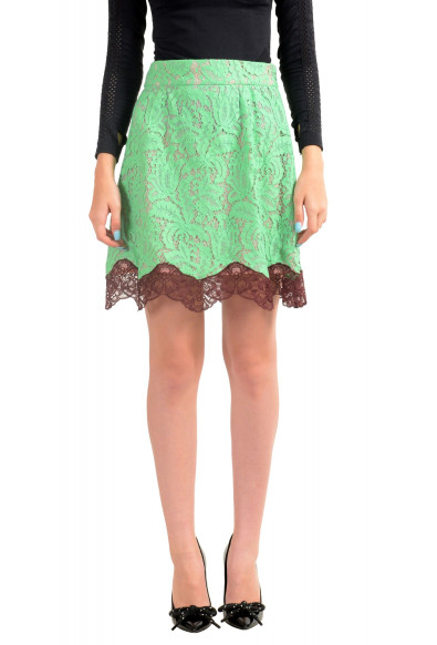 Just Cavalli Women's Multi-Color Lace A-Line Mini Skirt
