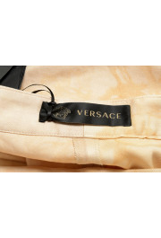 Versace Women's Distressed Look Beige 100% Silk Mini Shorts: Picture 4