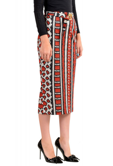 Just Cavalli Women's Multi-Color Animal Print Stretch Midi Skirt : Picture 2