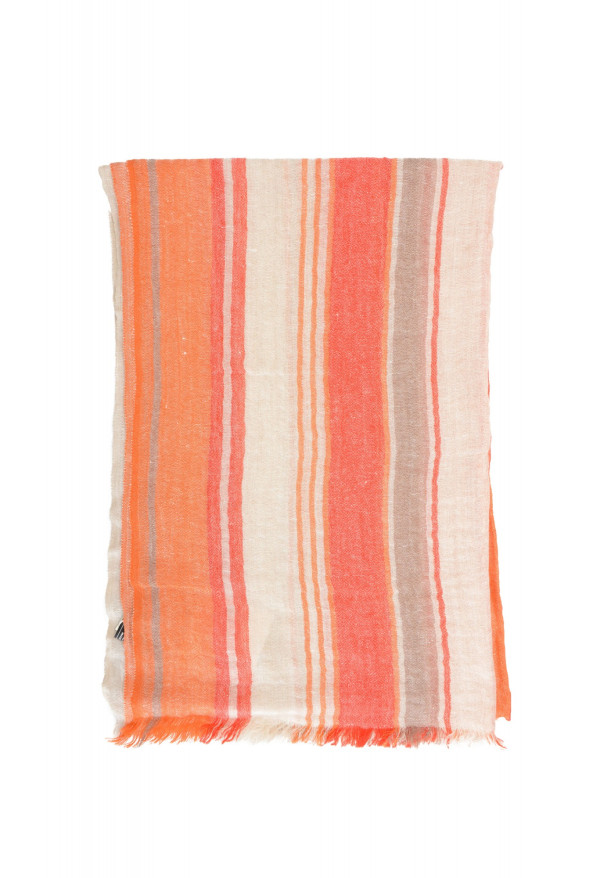Salvatore Ferragamo Multi-Color Linen Cashmere Striped Shawl Scarf: Picture 2