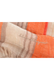 Salvatore Ferragamo Multi-Color Linen Cashmere Striped Shawl Scarf: Picture 5