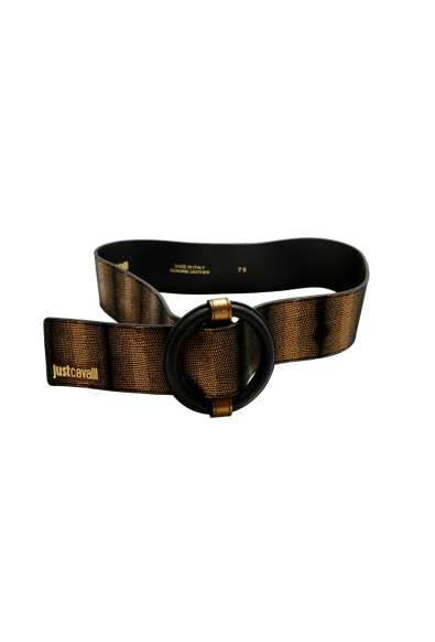 Just Cavalli Women's 100% Textured Leather Buckle Decorated Belt: Picture 2