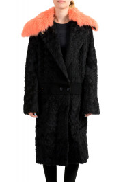 Just Cavalli Women's Wool Alpaca Rabithair Trimmed Collar Coat : Picture 8