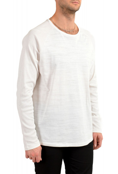 Hugo Boss Men's "Terell 50" Ivory Crewneck Long Sleeve T-Shirt: Picture 2