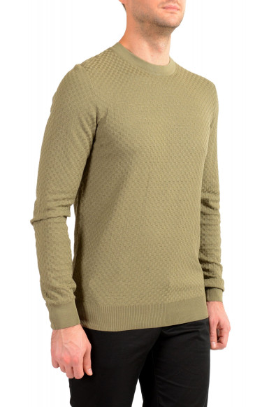 Hugo Boss "T-Pirro" Men's 100% Silk Olive Green Pullover Sweater: Picture 2