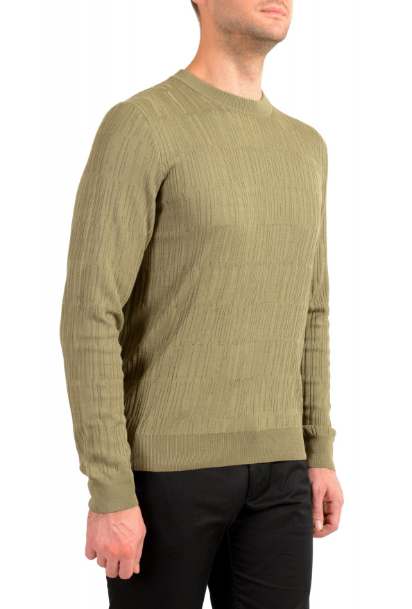 Hugo Boss "T-Piroli" Men's 100% Silk Olive Green Pullover Sweater: Picture 2