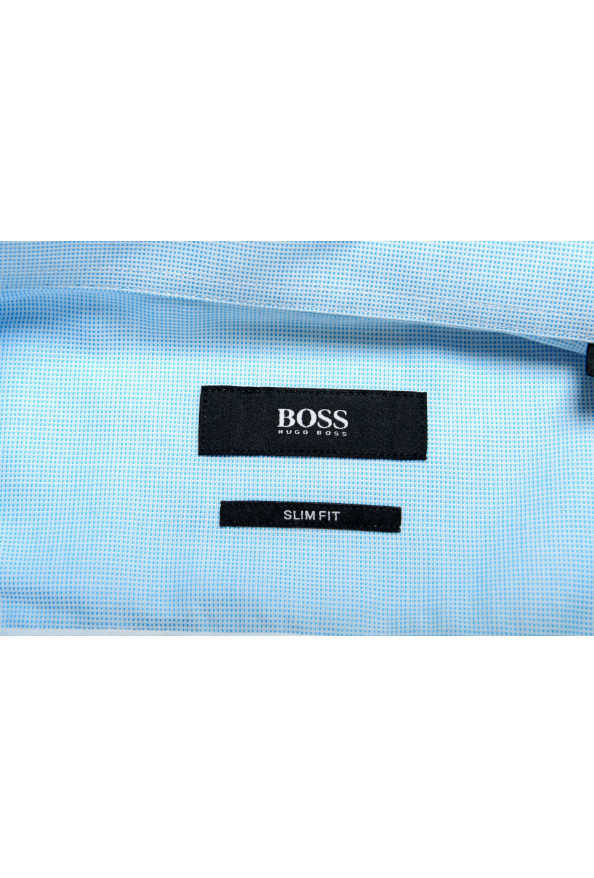 Hugo Boss Men's "Jerrin" Slim Fit Blue Long Sleeve Dress Shirt : Picture 7