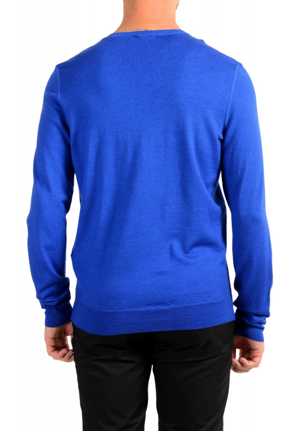 Hugo Boss "Nanto" Men's Blue Wool Silk V-Neck Pullover Sweater: Picture 3