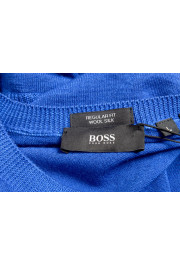 Hugo Boss "Nanto" Men's Blue Wool Silk V-Neck Pullover Sweater: Picture 6