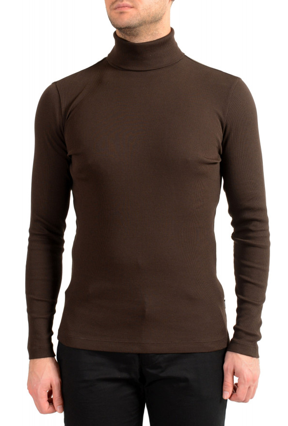 Hugo Boss Men's "Tenore 06" Brown Turtleneck Pullover Sweater