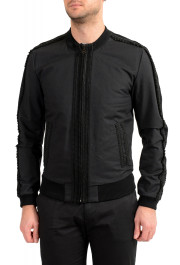 Dolce & Gabbana Men's Embroidered Black Windbreaker Jacket