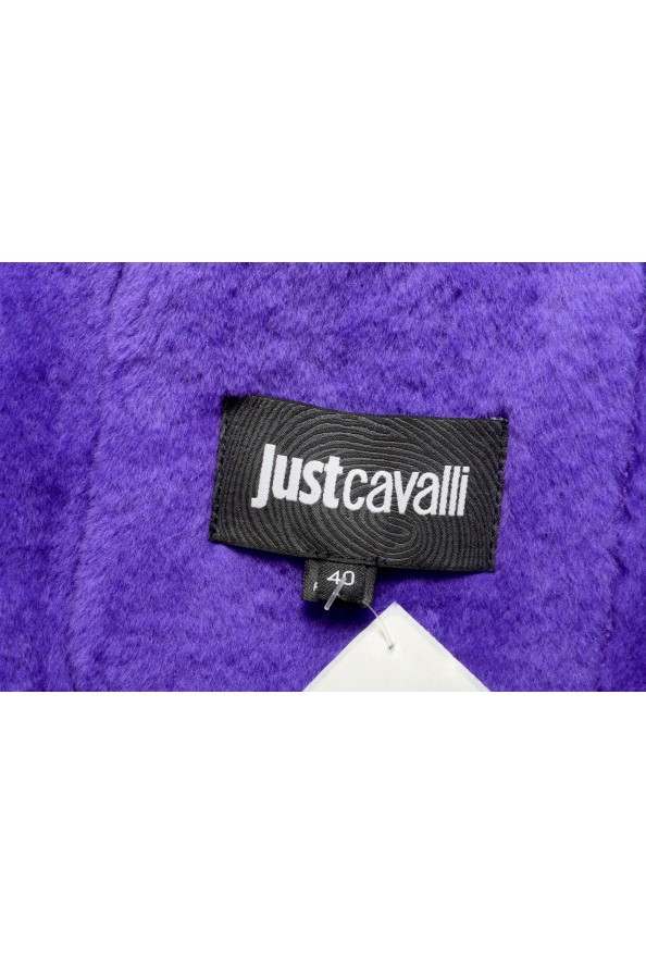 Just Cavalli Women's 100% Leather Lamb Fur Trimmed Brown Jacket : Picture 5