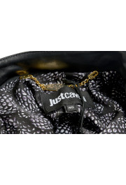 Just Cavalli Women's Black 100% Leather Full Zip Bomber Jacket : Picture 5