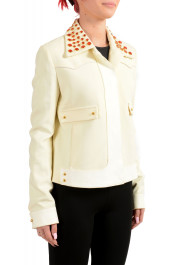 Just Cavalli Women's Ivory Beads Decorated Button Down Jacket : Picture 2