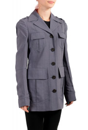 Maison Margiela Women's Dark Gray Button Down Trench Coat: Picture 2