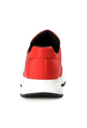 Prada Men's Red Logo Print Canvas Fashion Sneakers Shoes: Picture 3