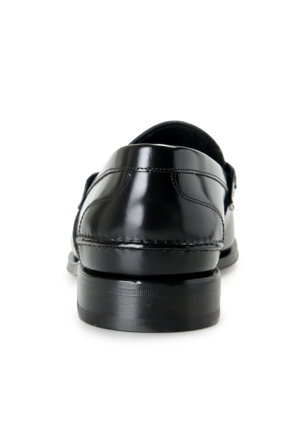 Prada Men's Black Polished Leather Loafers Slip On Shoes: Picture 3