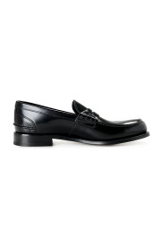 Prada Men's Black Polished Leather Loafers Slip On Shoes: Picture 4