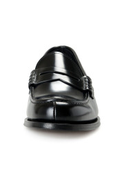 Prada Men's Black Polished Leather Loafers Slip On Shoes: Picture 5