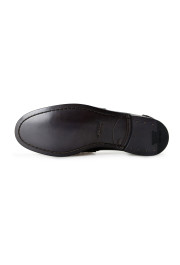 Prada Men's Black Polished Leather Loafers Slip On Shoes: Picture 6
