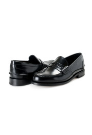 Prada Men's Black Polished Leather Loafers Slip On Shoes: Picture 8