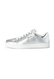 Prada Women's 1E535L Silver Textured Leather Fashion Sneakers Shoes: Picture 2