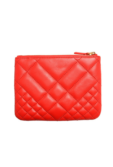 Versace Women's Red Medusa Quilted Leather Small Clutch Pouch Bag: Picture 2