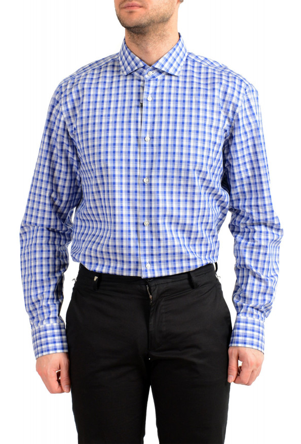 Hugo Boss Men's "Jason" Slim Fit Plaid Linen Dress Shirt: Picture 2