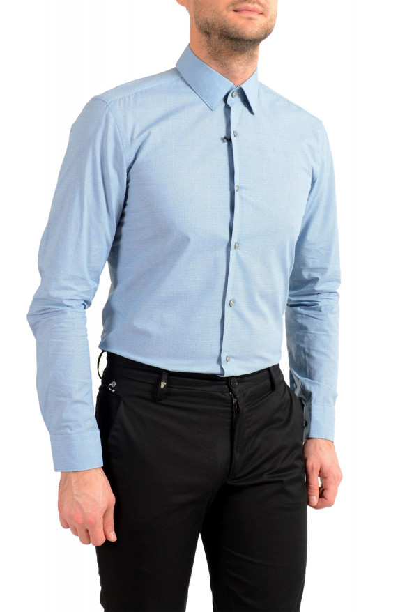 Hugo Boss Men's "Isko" Slim Fit Blue Geometric Print Dress Shirt: Picture 3