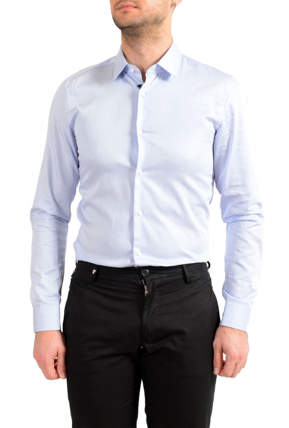 Hugo Boss Men's "Isko" Slim Fit Blue Long Sleeve Dress Shirt: Picture 2