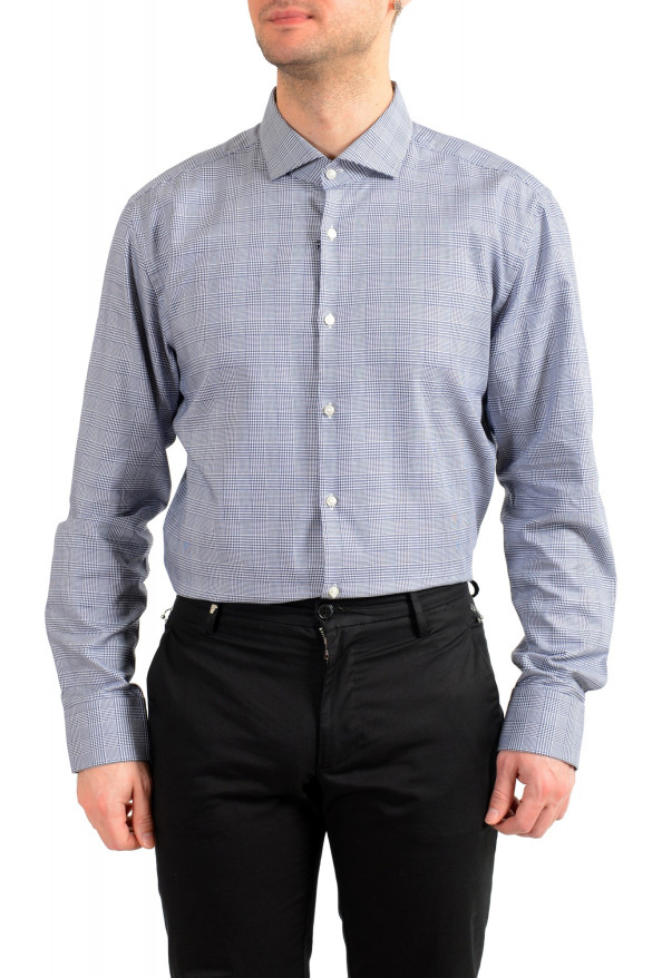Hugo Boss Men's "Jason" Slim Fit Blue Plaid Dress Shirt: Picture 2