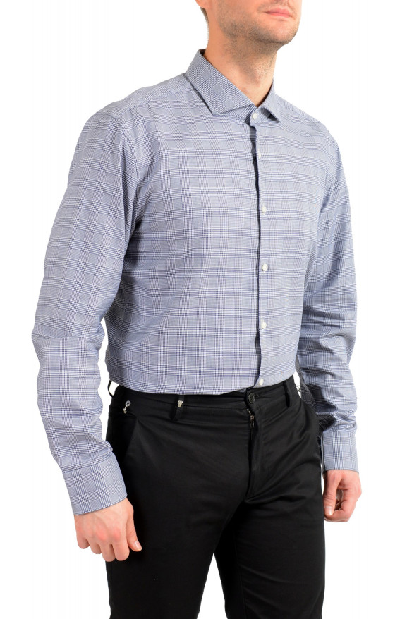 Hugo Boss Men's "Jason" Slim Fit Blue Plaid Dress Shirt: Picture 3