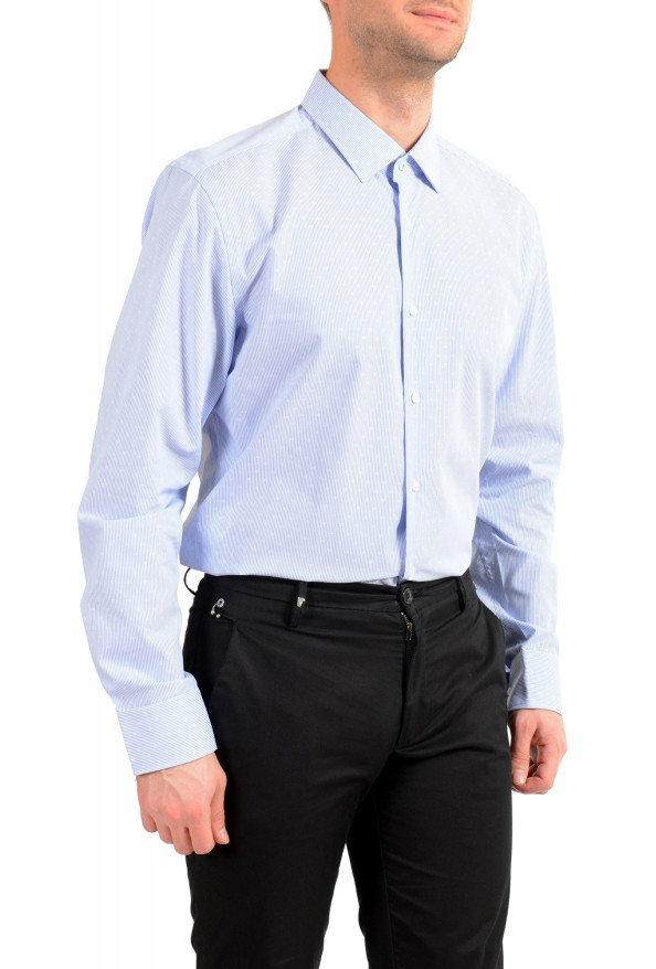 Hugo Boss Men's "Jesse" Slim Fit Blue Striped Dress Shirt : Picture 3