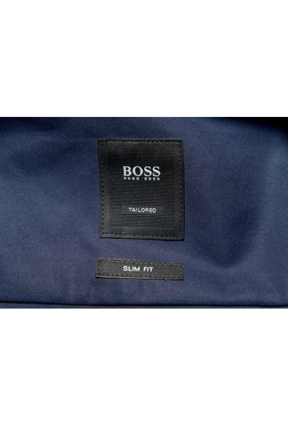 Hugo Boss Men's "T-Scot" Slim Fit Blue Long Sleeve Dress Shirt: Picture 7