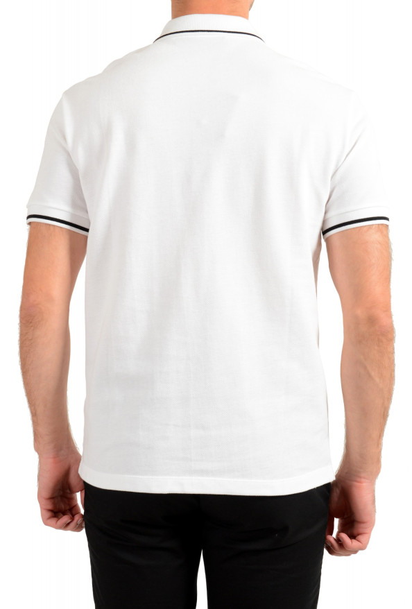 Versace Men's White Logo Print Short Sleeve Polo Shirt: Picture 3
