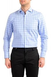Hugo Boss Men's "Mark US" Sharp Fit Blue Plaid Dress Shirt: Picture 2