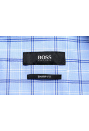 Hugo Boss Men's "Mark US" Sharp Fit Blue Plaid Dress Shirt: Picture 7