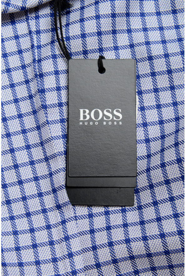 Hugo Boss Men's "Isaak_BXN" Slim Fit Plaid Long Sleeve Dress Shirt: Picture 8