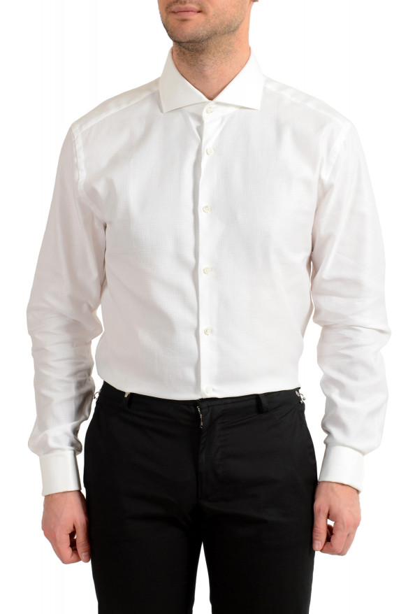 Hugo Boss Men's "T-Yacob" Slim Fit White Long Sleeve Dress Shirt: Picture 4